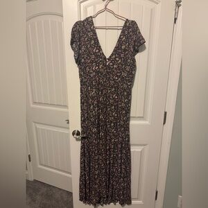 Natural Life Evangeline floral gauze maxi dress